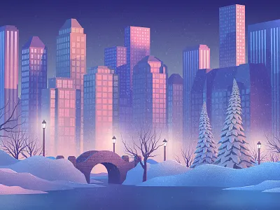 central park 3d art after affects cinema 4d design illustration lighting nature