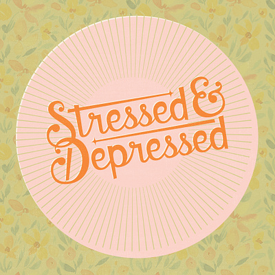 Stressed & Depressed design graphic design illustration lettering retro retro design retro lettering retro type typography