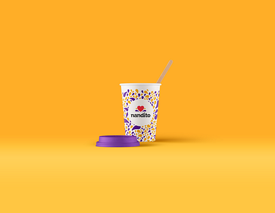 Nandito | Yogurt Natural branding chromatic creative design designs diseño dribbble graphic logo mark marklover minimal vector