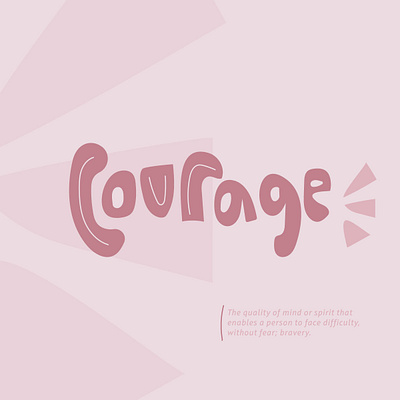 courage lettering