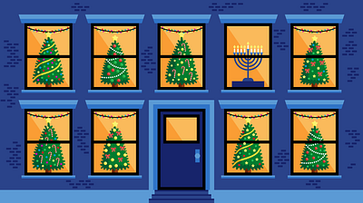 Comparing Hanukkah to Christmas christmas digital editorial hannukah holidays illustration vector