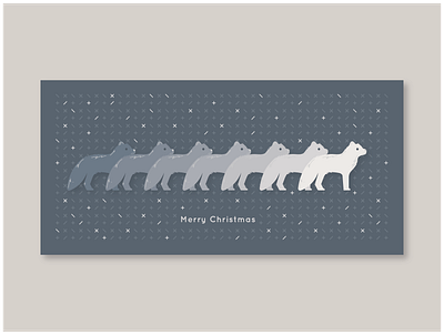 Arctic Fox Christmas Postcard animal arcticfox christmas foil fox illustration postcard print snow