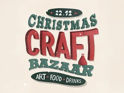 Christmas mood 2d art bazaar christmas craft dribbble flat illustration poster poster design type typogaphy vector visual art visual design