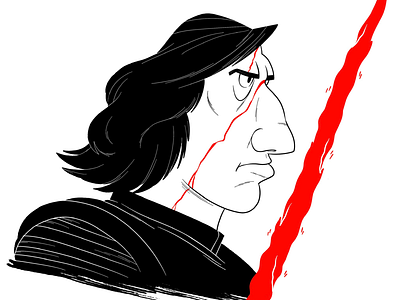 Kylo Ren character design illustration star wars