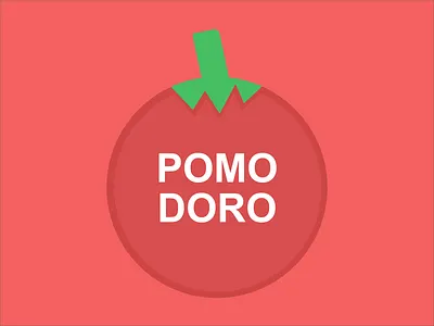 pomodoro branding clean illustration logo logo design pomodoro red ui vector