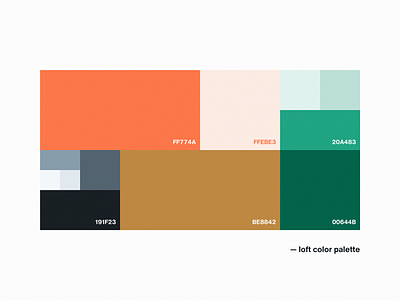 Loft color palette color colors gold green loft orange palette real estate