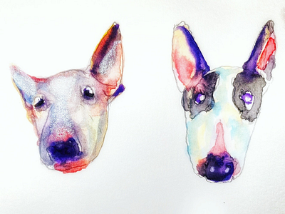 Dogs portrait series no. 1 animals art artist dogs gouache illustration illustrator paint painting paintings pets portraits watercolor watercolors