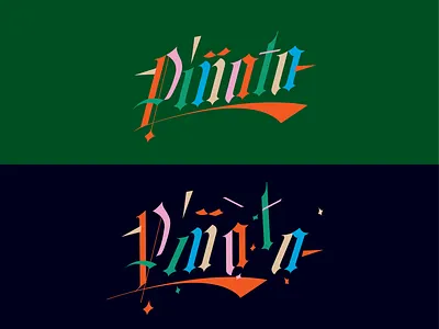 Piñata branding lettering letters logotype mexico type typography