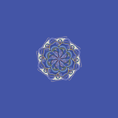 Kaleidoscope Series - "Blue Crayon" design illustration procreate