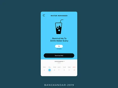 Water Reminder Apps apps bangkandar behance blue branding deribbble design designer indonesia inspiration instagram simple ui uiux water reminder