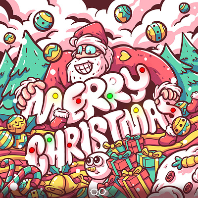 Merry Christmas Day christmas cute doodle illustraion merry xmas santaclaus