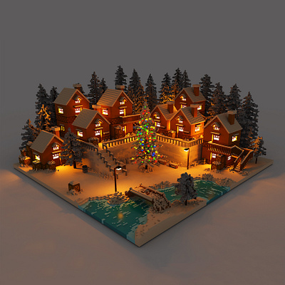 Ember Season 3d art animation art design illustration pixel voxel voxelart web