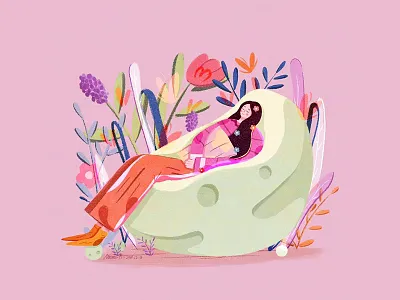 day7 design girl graduation illustration sky