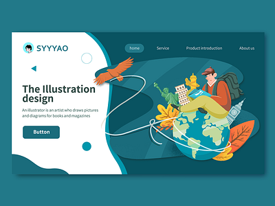 Travel design illustration web