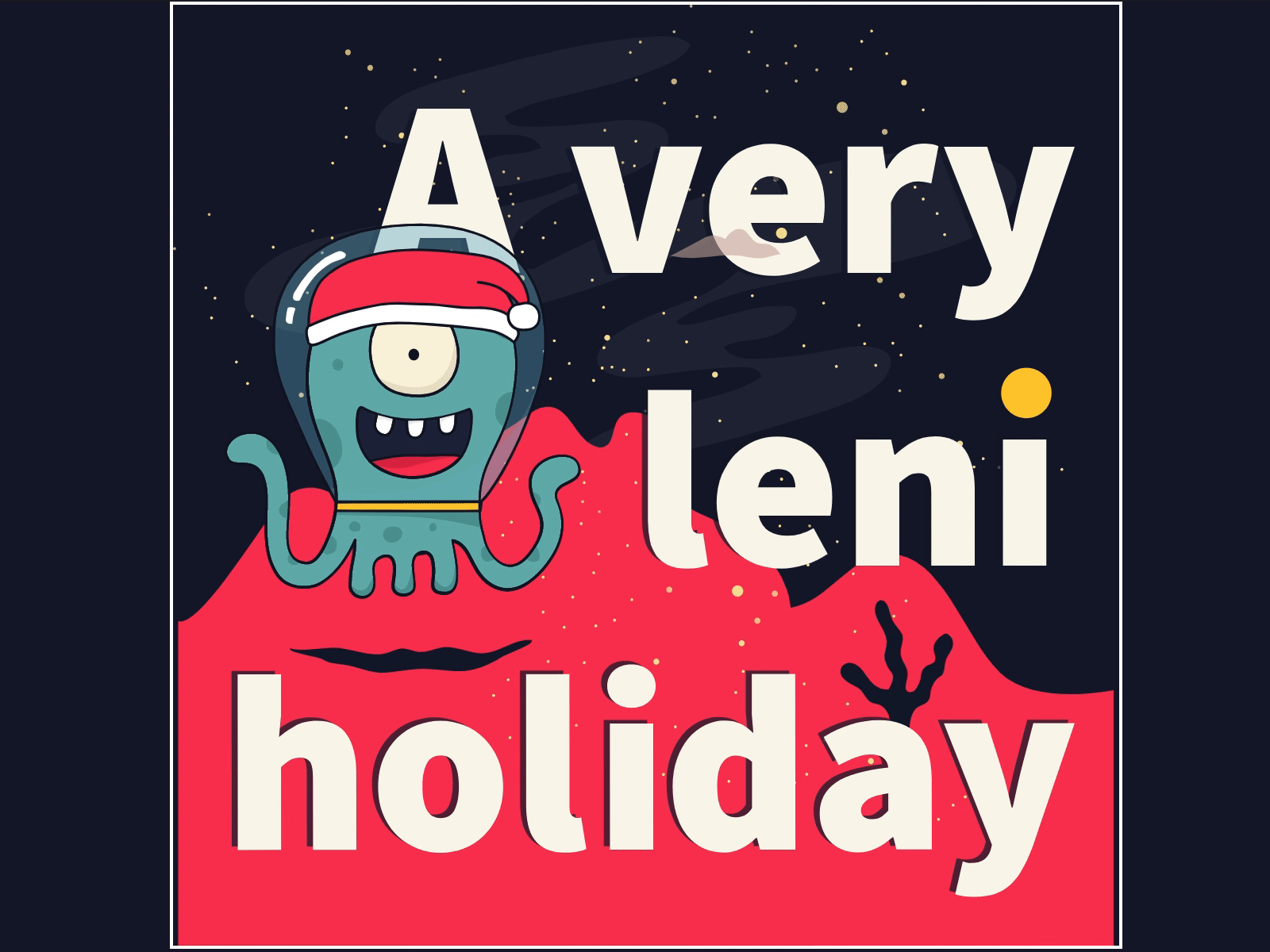 Leni Christmas Card christmas christmas card codepen css css animation digital card digital illustration graphicdesign holiday illustration svg svg animation vectorial wishes xmas