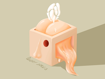 Brain fart icon design 插图