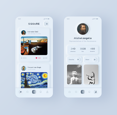 Artist's Social Network illustration ui 品牌 设计