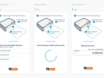 Connecting Card Reader card connect card reader instructions step by step ui uiux