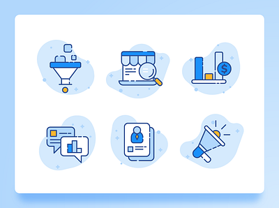 Marketing Icon 2 2d analytics blockchain digital marketing finance fintech flat funnel icon design icon set illustration line icon marketing marketplace megaphone modern profit sales ui ui ux