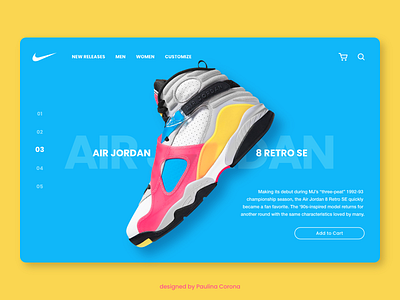 Air Jordan adobe xd clean daily ui design ecommerce nike shoes sneakers ui ui ux ui design