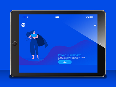 power woman design illustration responsive design ui ux webdesign