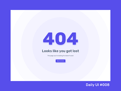 Daily UI #008 - 404 Error 404 error 404page daily 100 challenge dailyui dailyui008 dailyuichallenge interface product uidesign uiux user experience website design