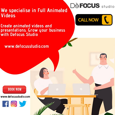 Full Animated Videos in Bangalore - Defocus 3d 3d animation branding defocus design illustration logo typography ux vector