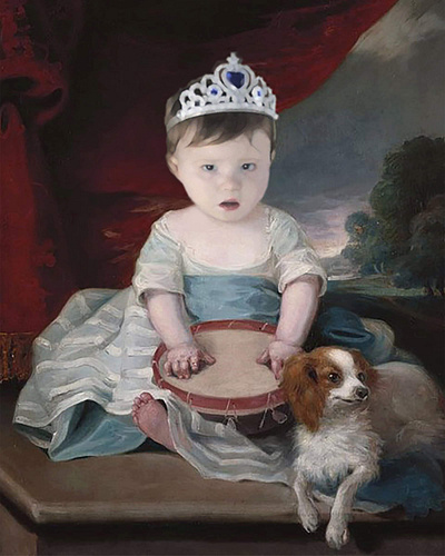 Princess Carol of Blank Land custom photo editing custom photo editing fine art gifts madebycoco madebycoco photoshop portrait portrait art princess remix royal children royal children