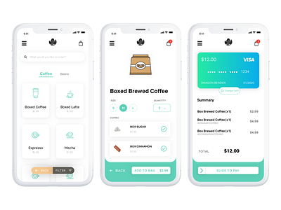 Macau E-commerce Coffee Shop clean coffee coffee shop design design app inspiration ios mobile ui uidesign ux uxui visual white