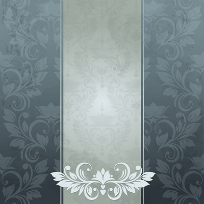 Floral vintage card with panel card floral vintage