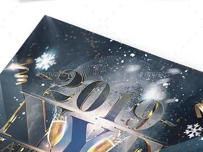New Year Party Flyer branding design disco party flyer invitation design invitation party new year flyer new year party flyer new year template party event flyer party nightclub flyer promo promo party template