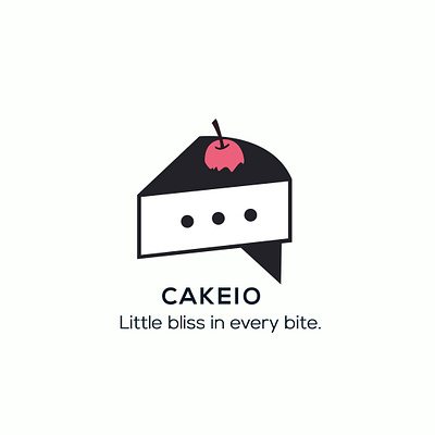 Cakeio Logo Design design flat icon illustration logo
