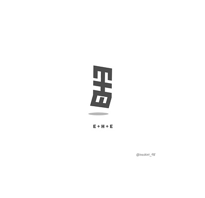 letter e,h, and e animation branding check design design art designer followme illustration illustrator like button logodesign typography vector
