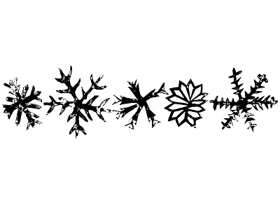 Snowflakes graphic illustrator kids art prints snowflake