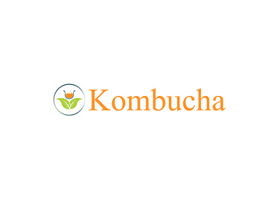 Kombucha Logo branding clean design flat icon identity logo minimal typography vector