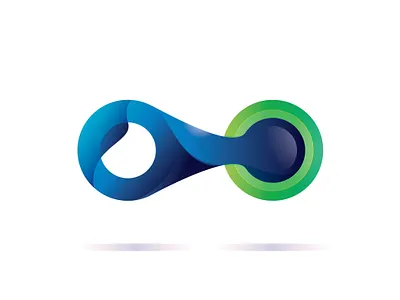 2 Circle 3d blue circle circle design circle logo design gear circle gradient green illustration logo logo design logogram logotype symbol vector