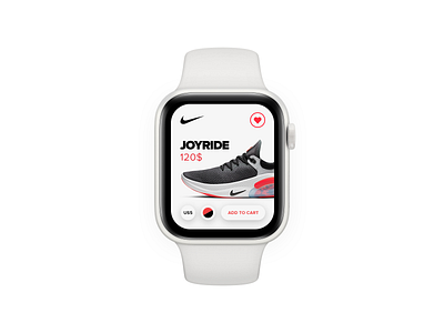 Nike Cart Interaction Watch Face animation app apple clean clean design cleandesignn colors graphic design interactiondesign ios app minimal nike splash screen ui watch interface watchface web