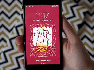 The Happy Set (freebie)! branding calligraphy christmas digitalart freebie gift card handlettering handmade holiday holiday card holiday freebie holiday mood holiday wallpaper illustration lettering phone wallpaper typography ui ux vector