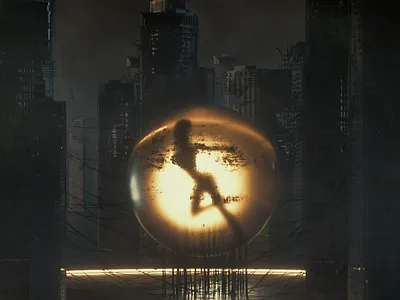 She is here cinema4d city design future futuristic gfx girl graphic photoshop space vision