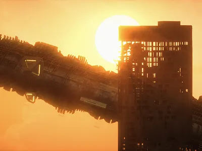 Moment of Contact 2050 3d cinema4d city design future futuristic gfx graphic photoshop