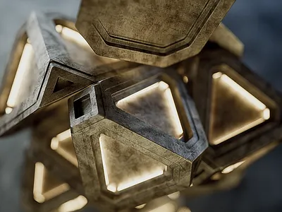 Sacred Cubes 3d cinema4d design gfx gold graphic photoshop sacred