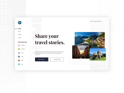 Travel blog website concept blog home page landingpage layout tourism travel ui ui ux ui desgin web ui web ui ux
