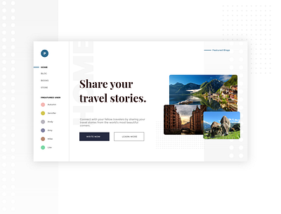 Travel blog website concept blog home page landingpage layout tourism travel ui ui ux ui desgin web ui web ui ux