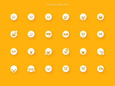 Emojis Icon Set chat design download emoji emojis emoticons emotions icon icon design icon designs icon set iconography icons icons set illustration smiley smiley face smileys ui vector