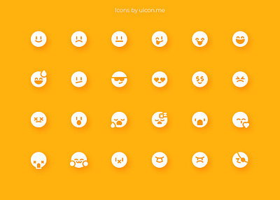 Emojis Icon Set chat design download emoji emojis emoticons emotions icon icon design icon designs icon set iconography icons icons set illustration smiley smiley face smileys ui vector