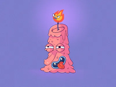 Candle candle christmas design illustration