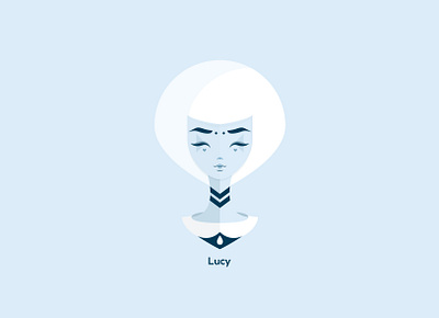 Blue woman - Lucy caracter creative design illustration illustrator vector vector art vector illustration