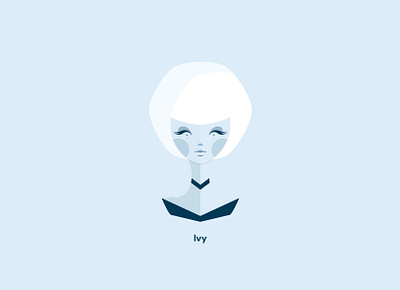 Blue woman - Ivy caracter creative designs girl character illustration illustrator vector vector art vector illustration women