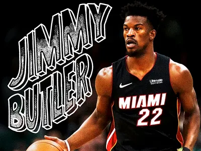 Jimmy Butler advertising basketball custom typography editorial graphic design hand drawn hand lettered hand lettering jimmybutler lettering lettering challenge magazine miamiheat nba typography