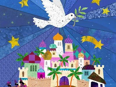 Merry Christmas bethlehem born christ christmas dove illustration illustration art illustration design illustrations israel jesus mythology wise men
